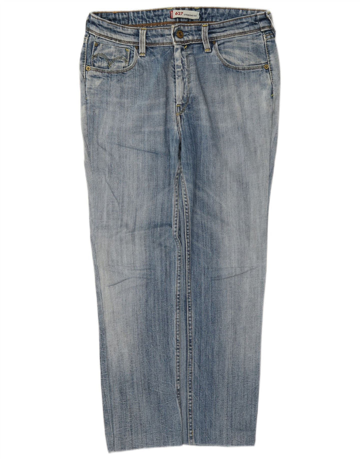 Levi's Donna 627 Crop Jeans dritti W30 L26 Blu