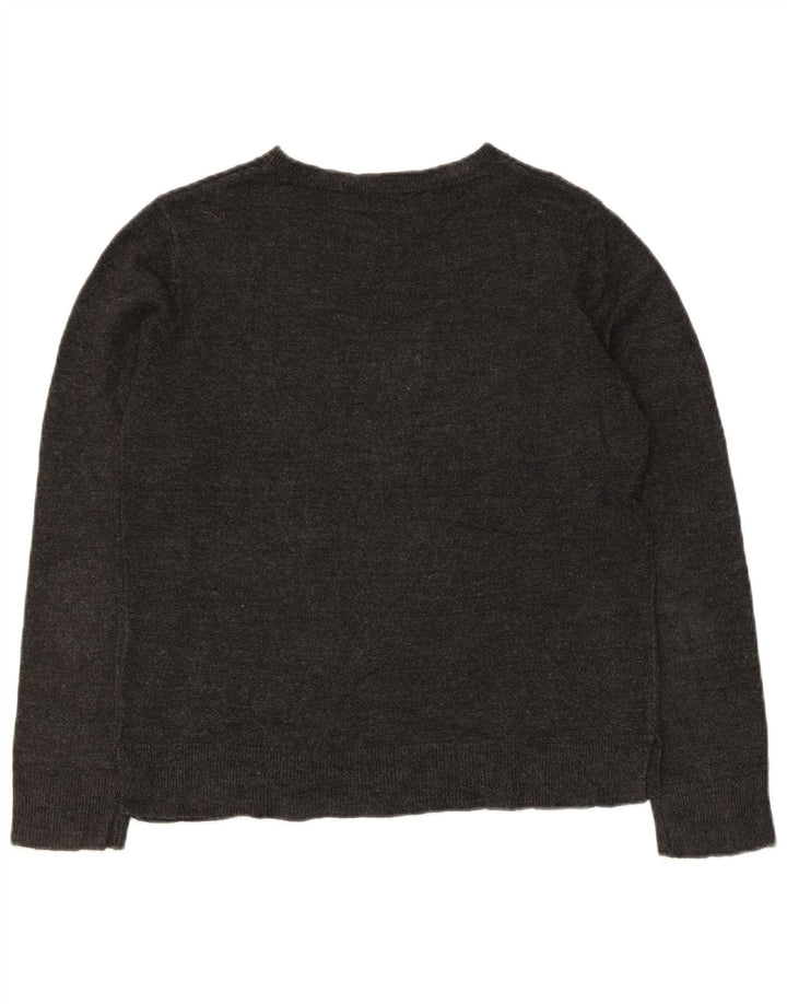 Maglione maglione con scollo a barca da donna Marks & Spencer UK 12 Acrilico grigio medio