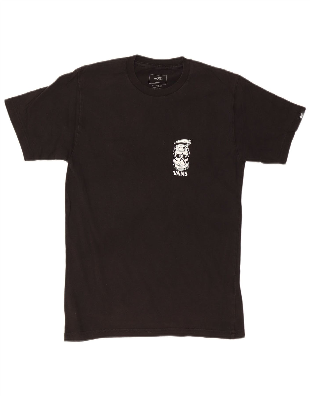T-shirt grafica da uomo con vestibilità classica VANS, piccola, in cotone nero