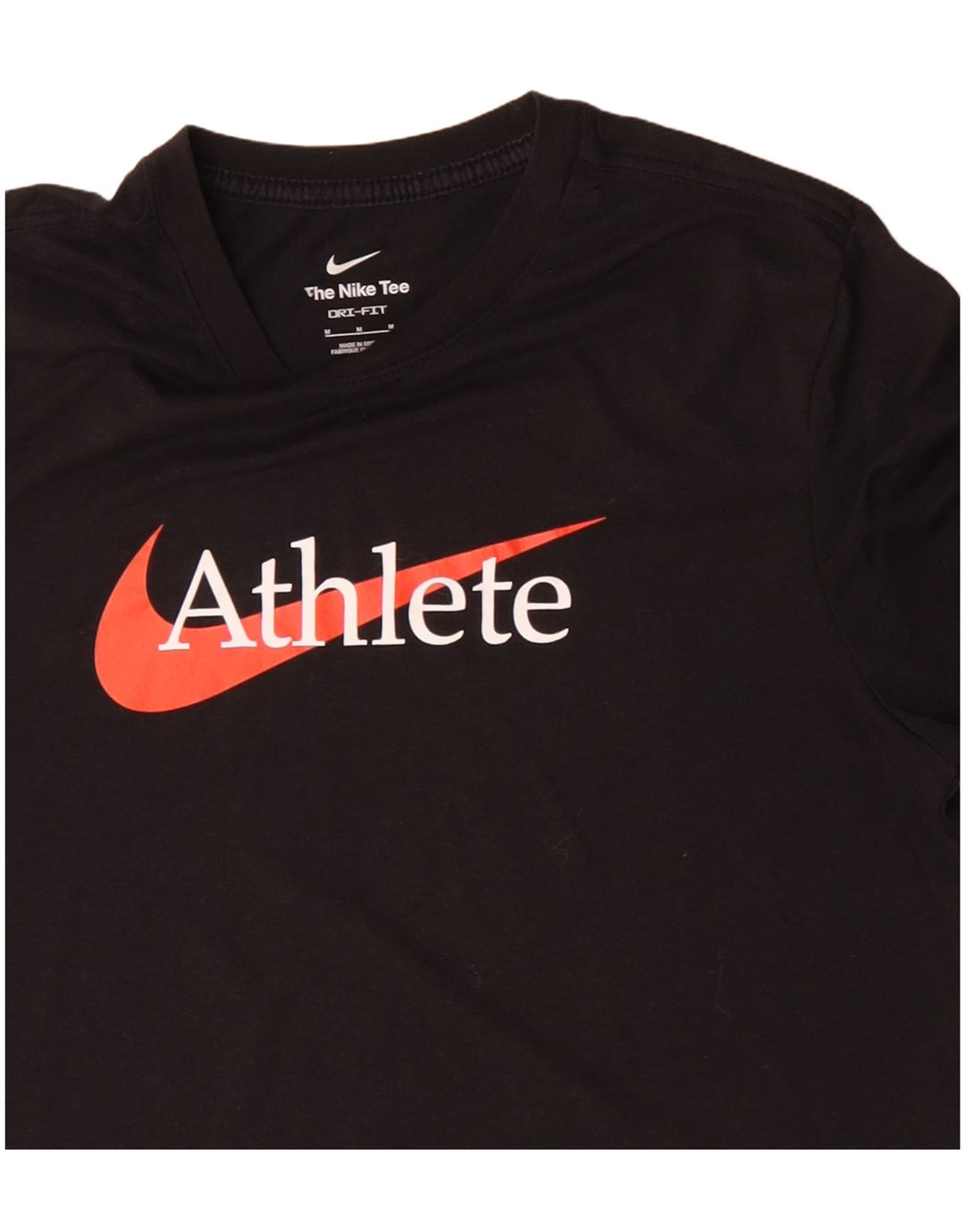 T-shirt grafica Nike Dri Fit da uomo in cotone medio nero