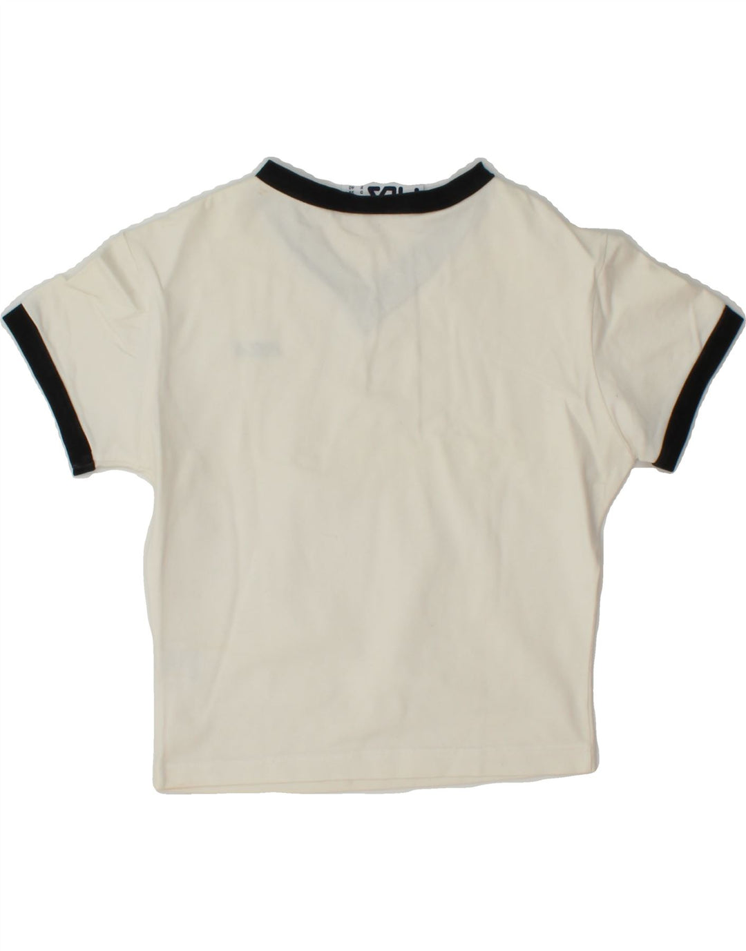 FILA Womens Crop T-Shirt Top IT 44 Medium White Cotton Vintage Fila and Second-Hand Fila from Messina Hembry 