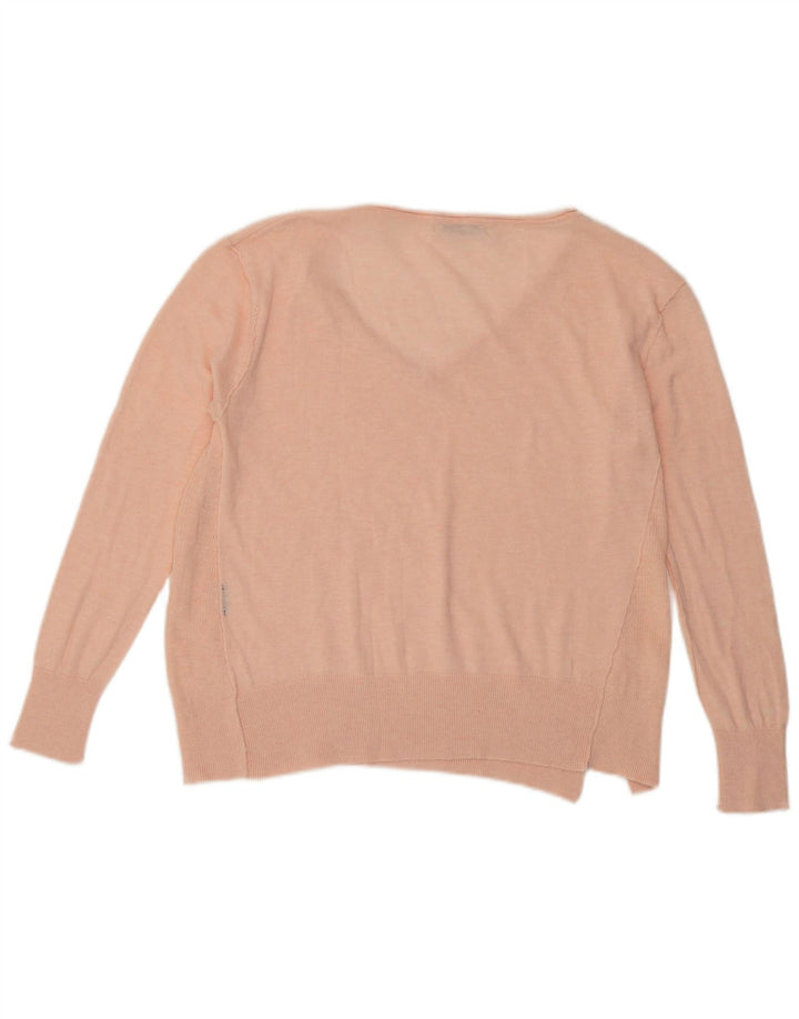 Maglione Zara da donna con scollo a V UK 10 piccolo rosa