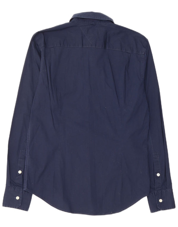 TOMMY HILFIGER Camicia da uomo in cotone blu navy medio