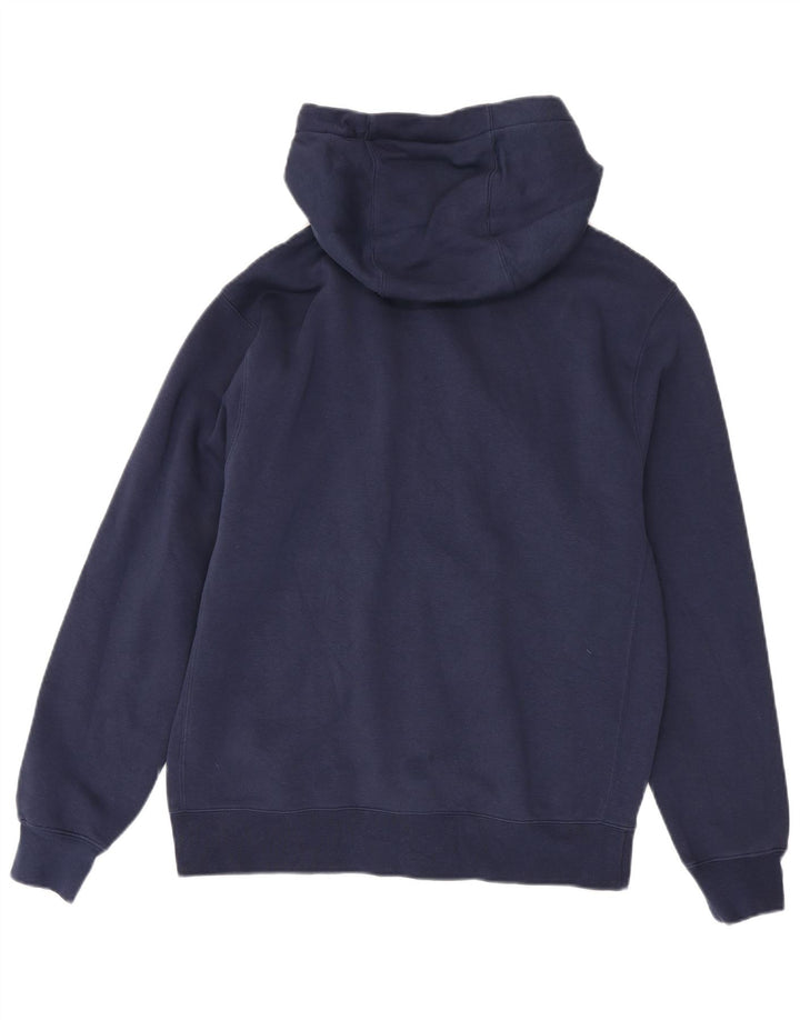 Felpa con cappuccio e zip Nike da uomo in cotone blu navy medio