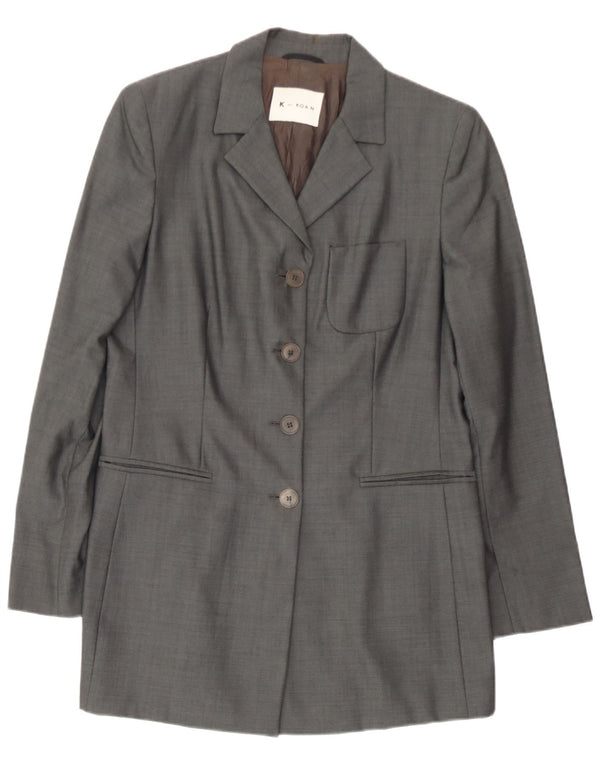 Giacca Blazer a 4 Bottoni Koan da Donna IT 44 Lana Vergine Grigio Medio