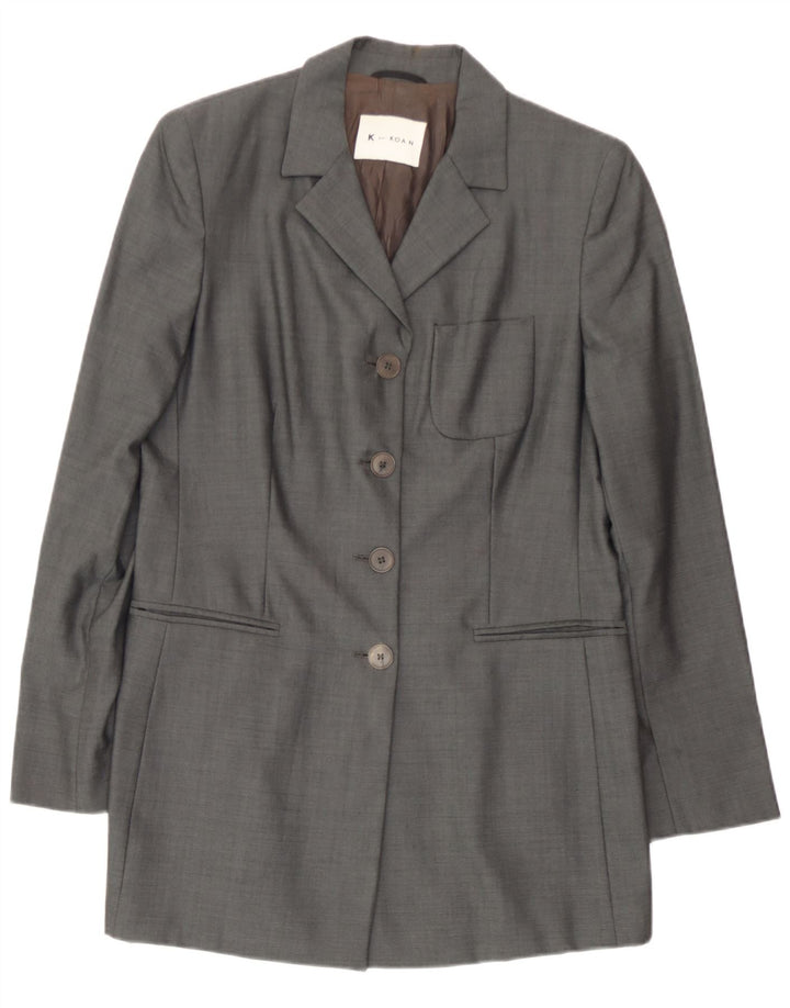 Giacca Blazer a 4 Bottoni Koan da Donna IT 44 Lana Vergine Grigio Medio