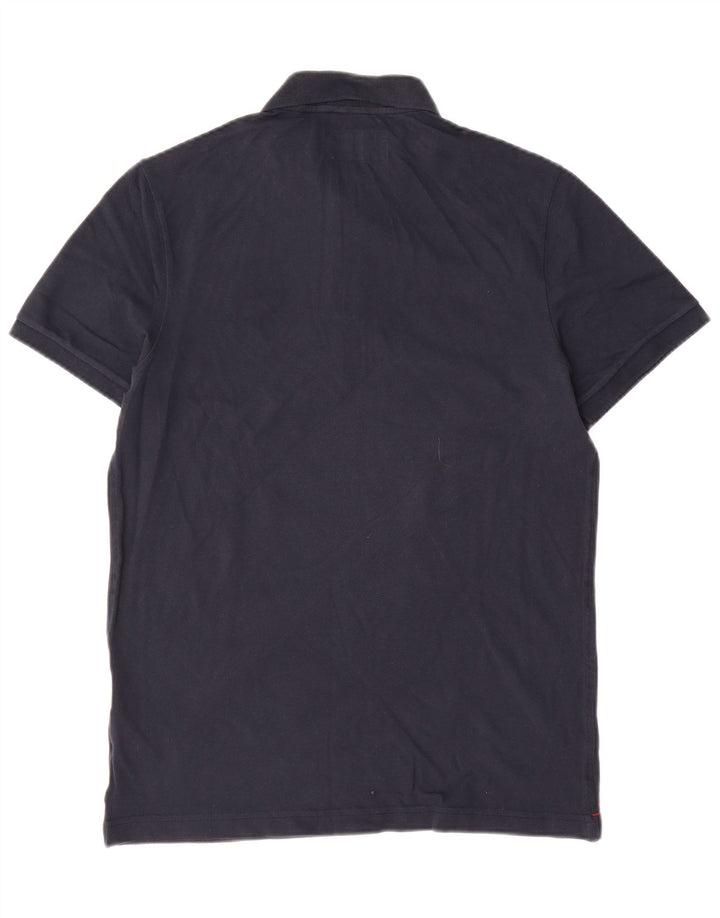 Polo da uomo Abercrombie & Fitch in cotone blu navy medio