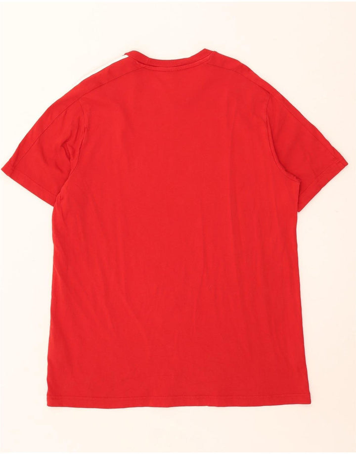 T-shirt da uomo ADIDAS Top grande rossa in cotone