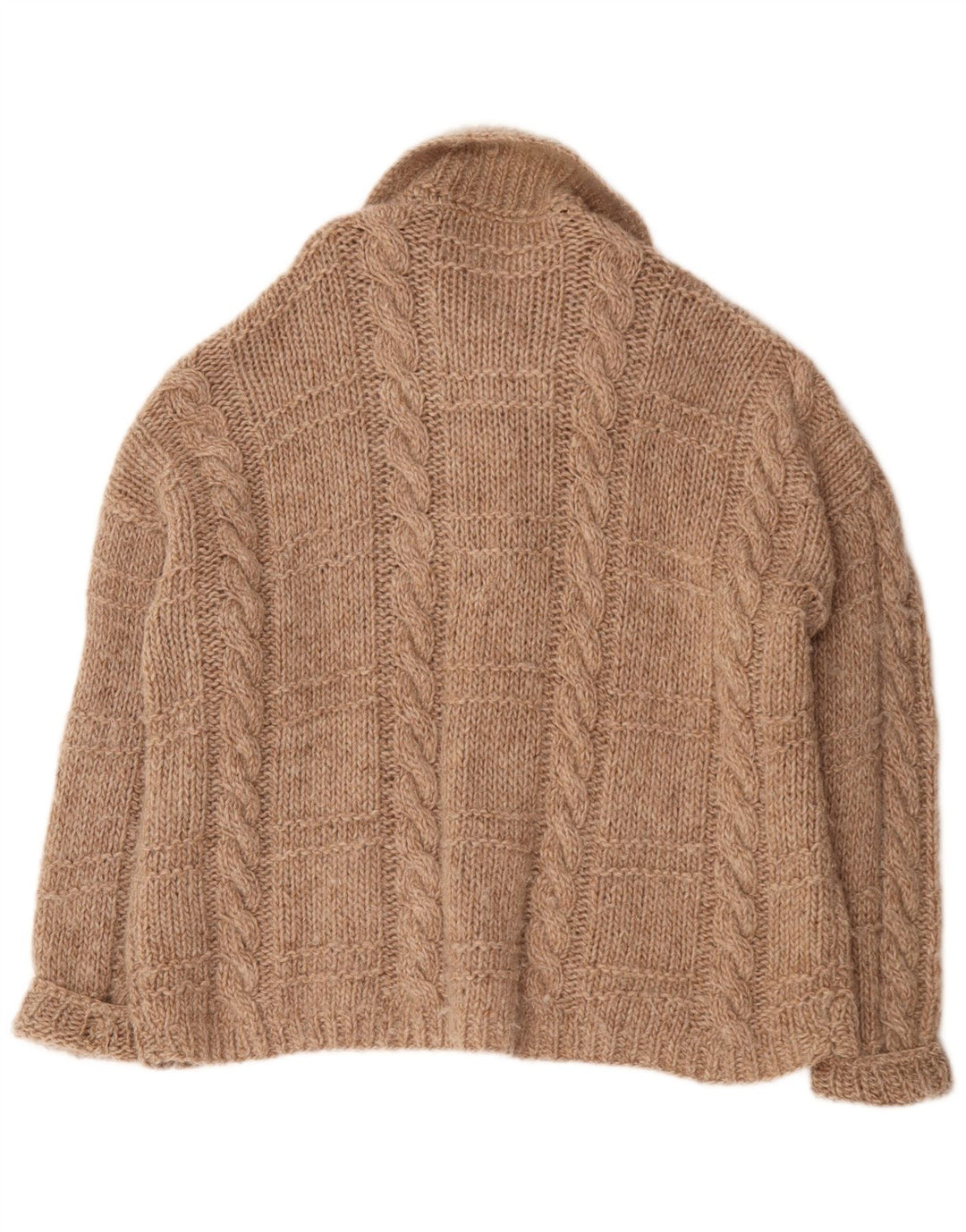 Maglione cardigan oversize da donna vintage UK 20 2XL Marrone