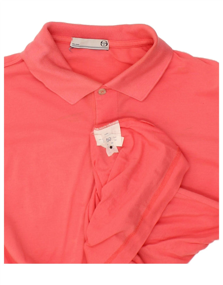 SERGIO TACCHINI Mens Polo Shirt IT 50 Medium Pink Cotton Vintage Sergio Tacchini and Second-Hand Sergio Tacchini from Messina Hembry 