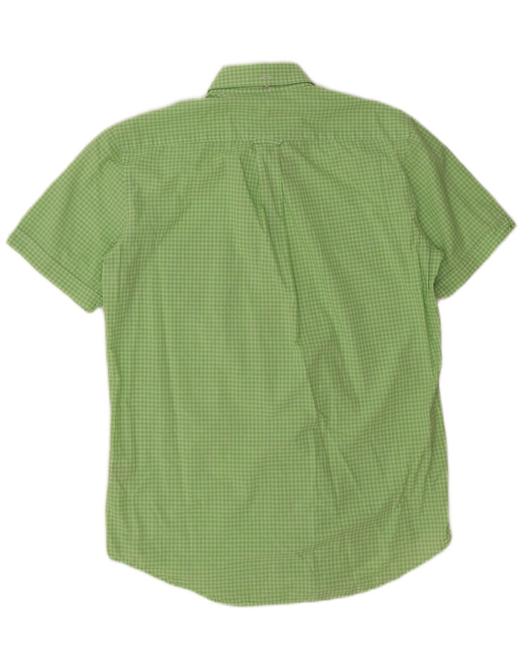 Gant Camicia da uomo a maniche corte con vestibilità regolare, piccolo cotone a quadri verdi