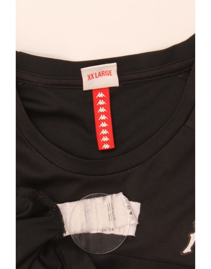 T-shirt grafica da uomo Kappa Top 2XL Poliestere color block nero