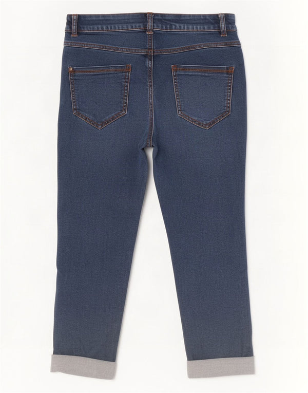 Jeans Capri slim da donna M&Co UK 10 piccoli W28 L20 cotone blu