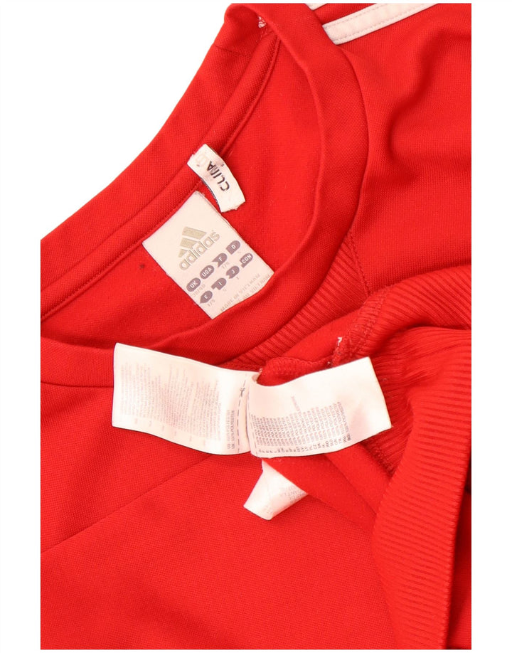 Felpa da uomo Adidas Climawarm Jumper UK 38/40 Poliestere rosso medio
