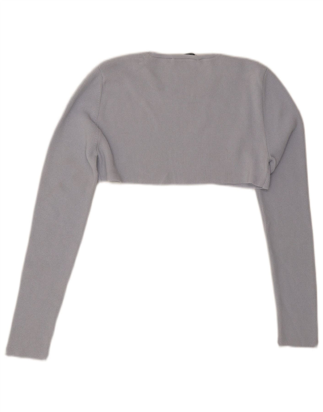ZARA Womens Crop Top Long Sleeve UK 14 Large Blue