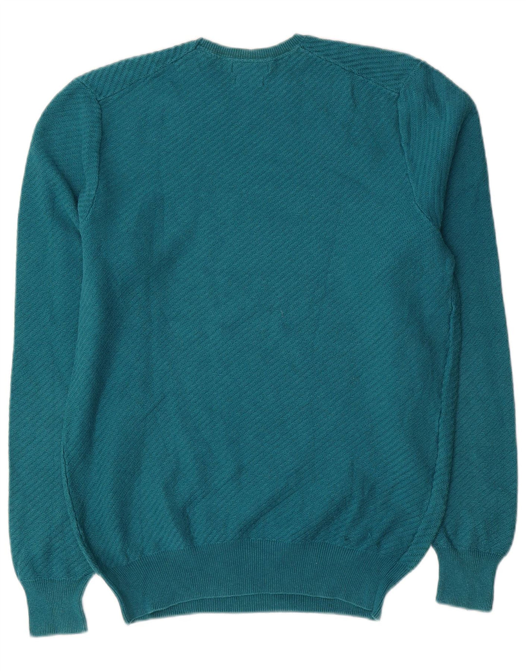 Maglione maglione girocollo da uomo Massimo Dutti in cotone blu medio