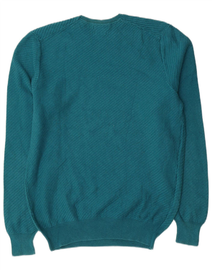 Maglione maglione girocollo da uomo Massimo Dutti in cotone blu medio