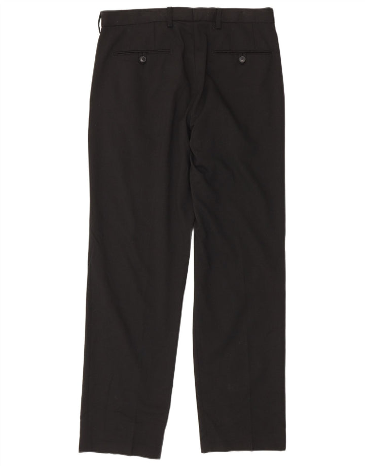 Pantaloni da abito regolari dritti Marks & Spencer da donna W32 L31 neri