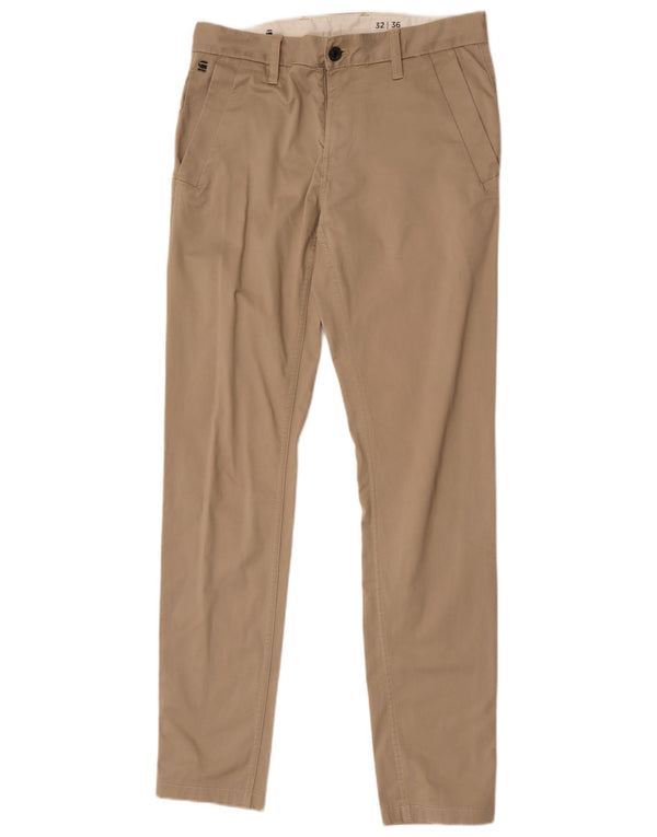 Pantaloni chino slim fit da uomo G-Star W32 L36 in cotone beige