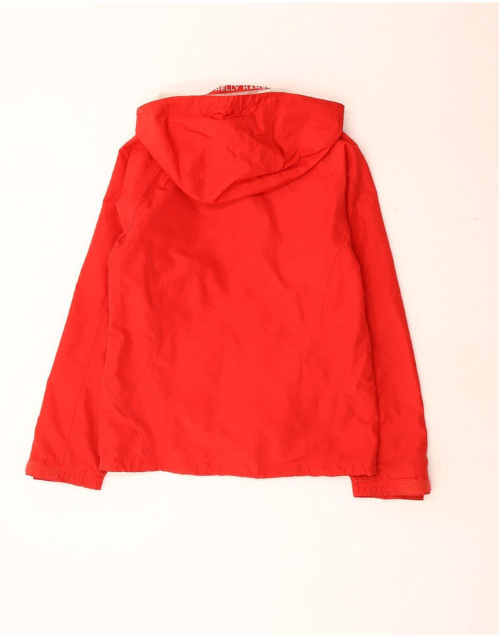 Giacca antipioggia con cappuccio da donna Helly Hansen UK 14 poliestere rosso medio