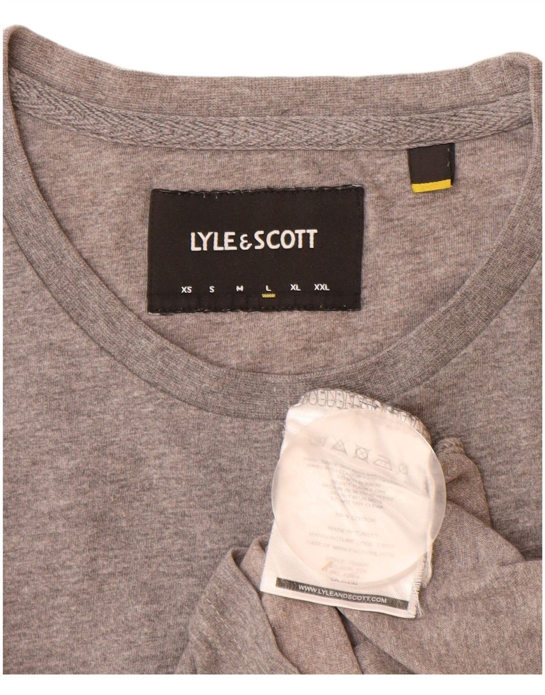 T-shirt da uomo Lyle & Scott Top grande in cotone grigio