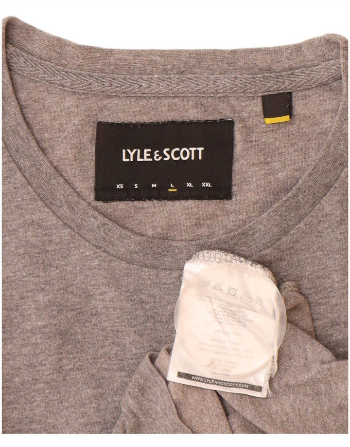 T-shirt da uomo Lyle & Scott Top grande in cotone grigio