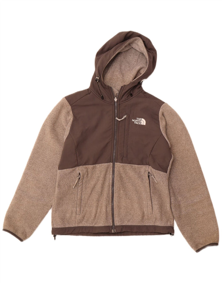 THE NORTH FACE Giacca in pile oversize da donna UK 6 XS Grigio Colourblock