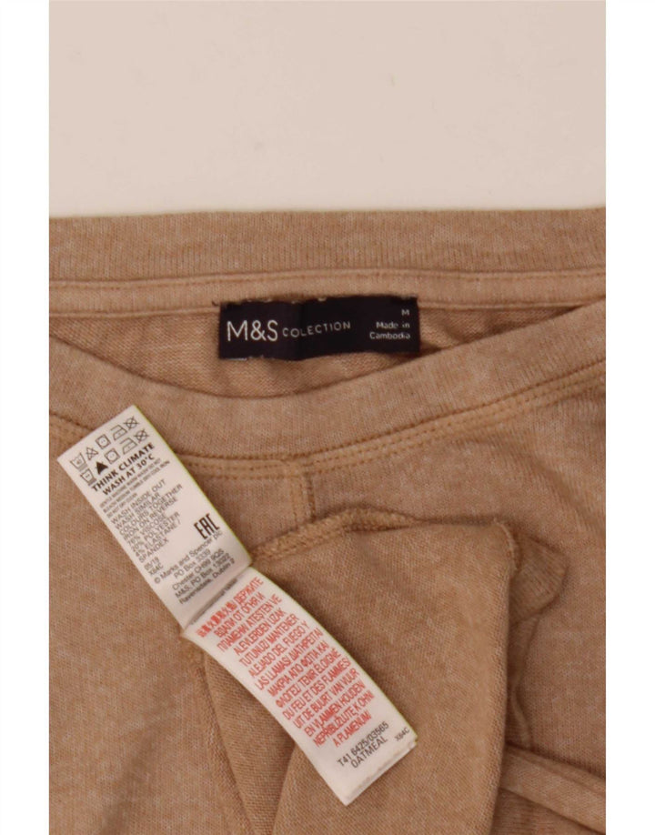T-shirt da donna Marks & Spencer Top UK 14 Viscosa beige medio