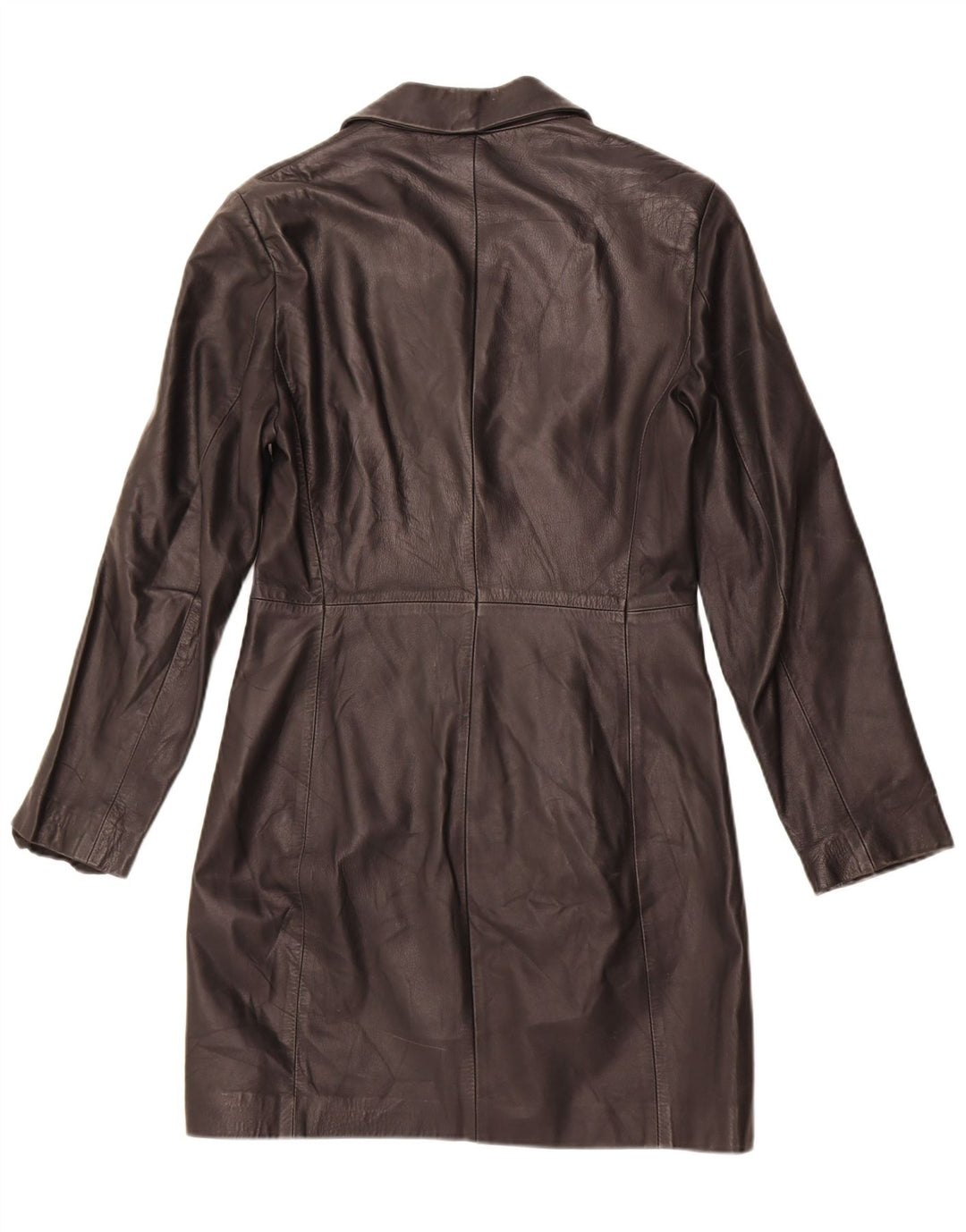 Cappotto in pelle da donna vintage IT 44 medio in pelle nera