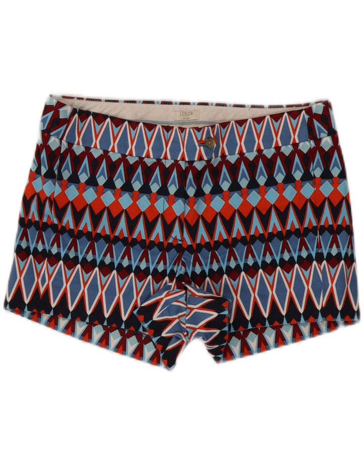 J. CREW Womens Chino Shorts US 6 Medium W33  Blue Geometric Cotton Vintage J. Crew and Second-Hand J. Crew from Messina Hembry 