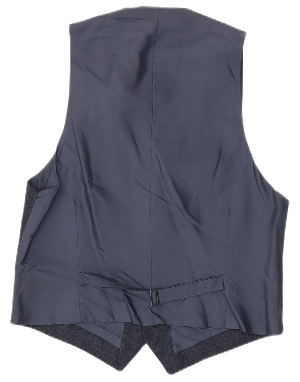 Gilet vintage da uomo piccolo gessato blu navy