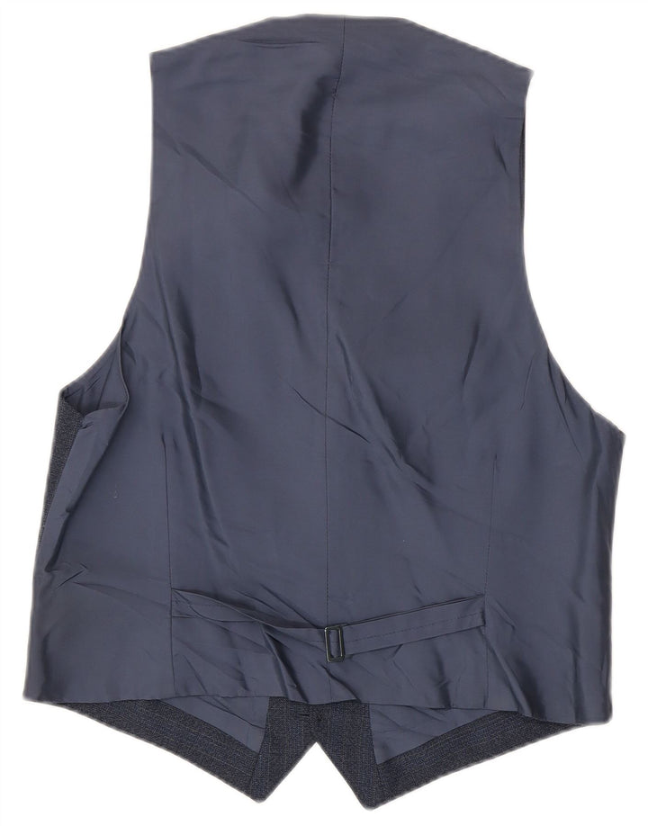 Gilet vintage da uomo piccolo gessato blu navy