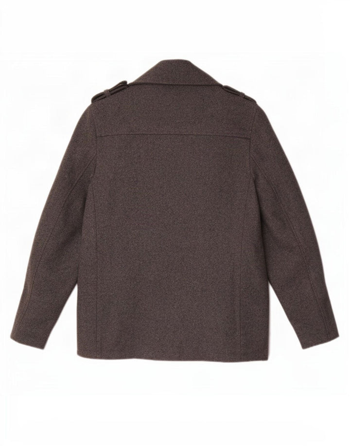 Cappotto da marinaio da uomo John Rocha UK 38 Lana grigio medio