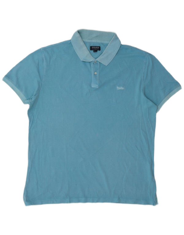 Polo da uomo Woolrich 2XL in cotone blu