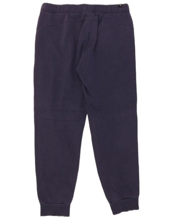 Puma Pantaloni da tuta con grafica da uomo Joggers Large Blu Navy in cotone