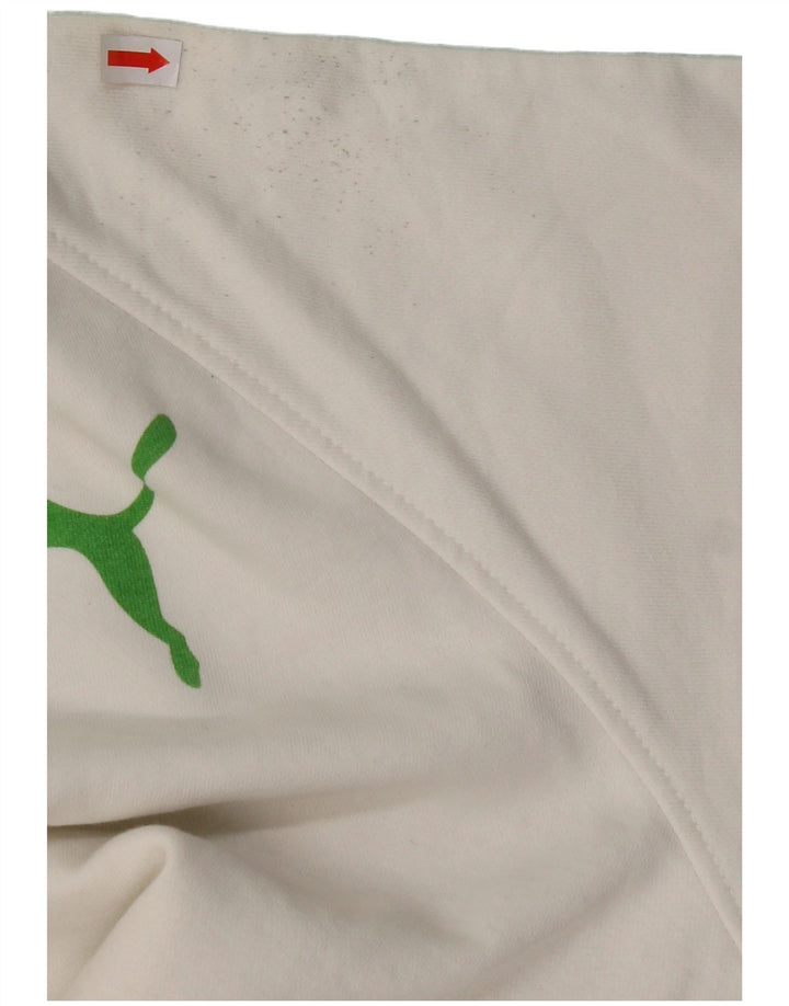 PUMA Boys Sweatshirt Jumper 15-16 Years White Colourblock