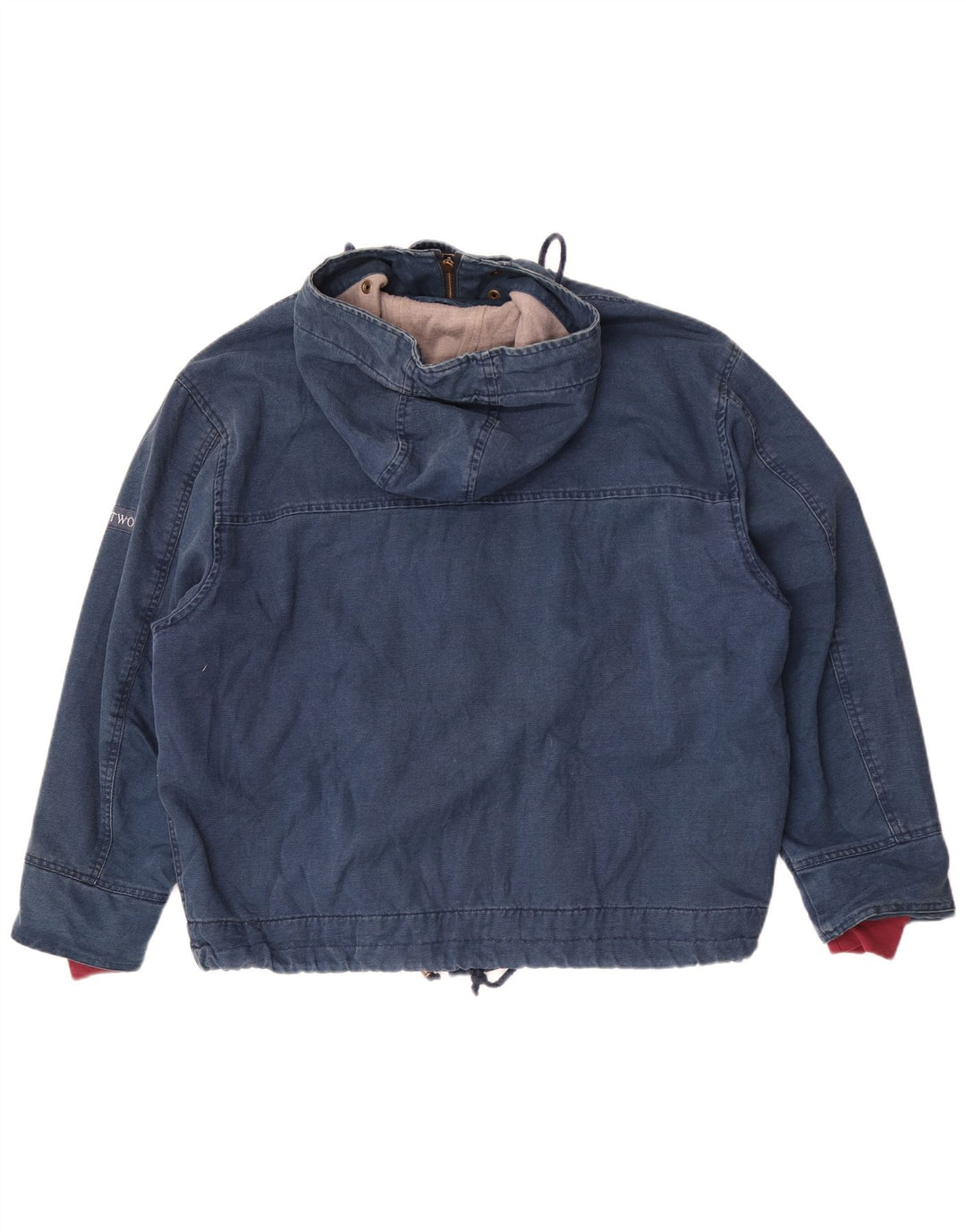 Parte seconda Giubbotto bomber da uomo vestibilità ampia con cappuccio UK 36 piccolo blu