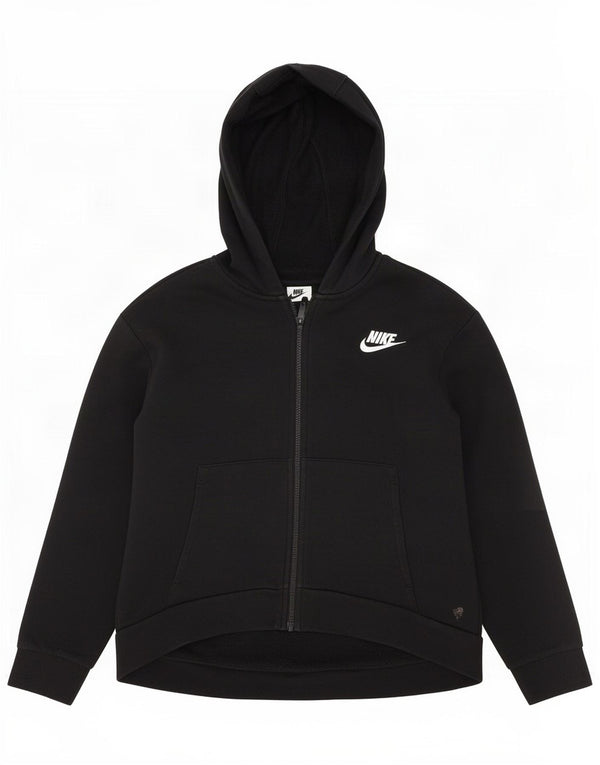 Maglione con cappuccio e zip per ragazze Nike 13-14 anni XL cotone nero