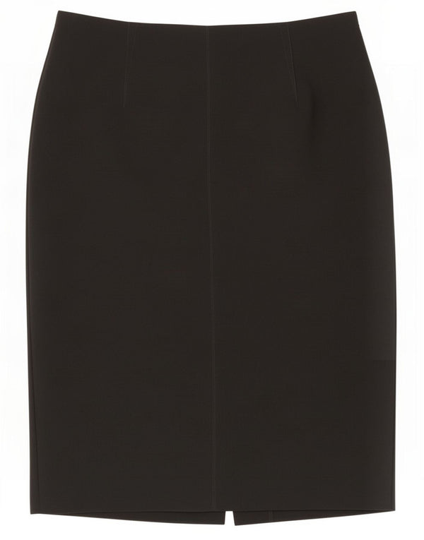 Gonna a tubino da donna Marks & Spencer UK 14 grande W32 poliestere nero