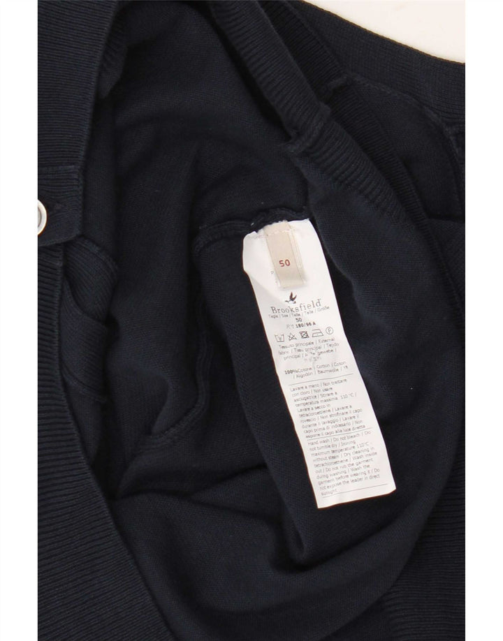 Maglione cardigan da uomo Brooksfield IT 50 cotone blu navy medio