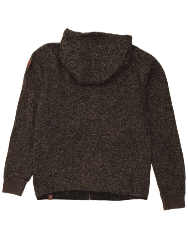 Maglione con cappuccio e zip da uomo Quiksilver Poliestere chiazzato grigio medio