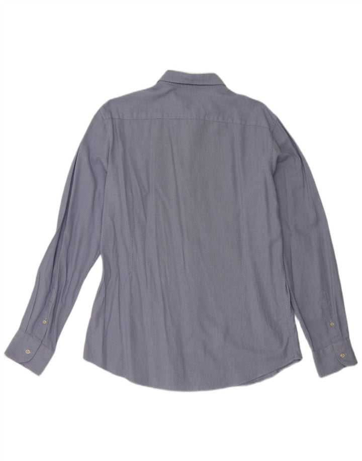 Camicia da uomo slim fit Massimo Dutti grande blu geometrica