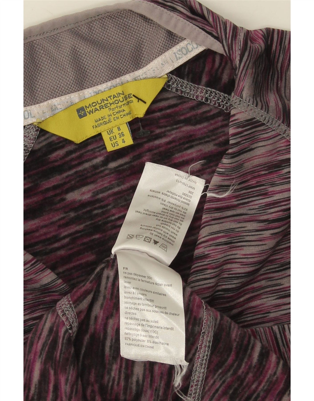 Mountain Warehouse Top da tuta da donna pullover UK 8 piccolo multicolore