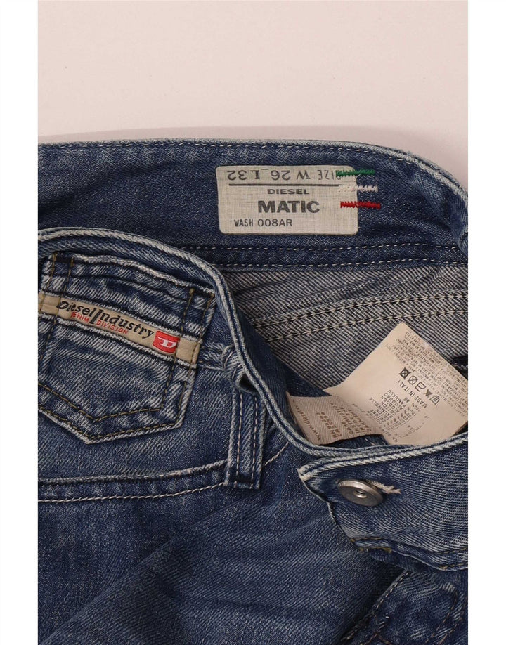 Jeans slim da donna Diesel Matic effetto consumato W26 L32 cotone blu