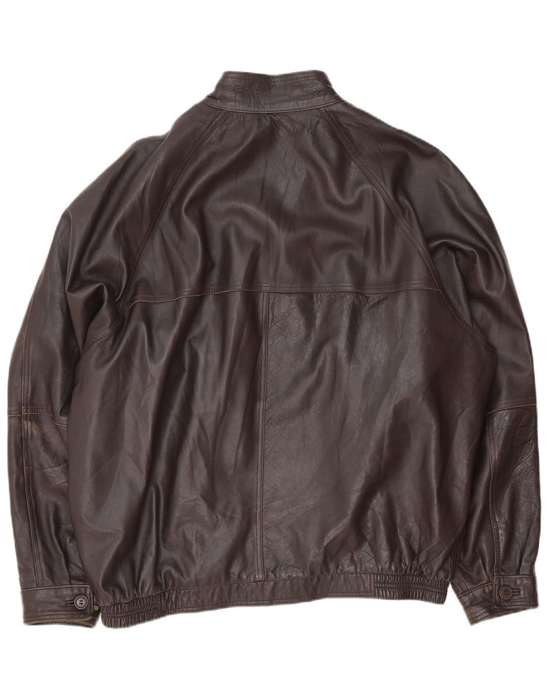 Giacca in pelle vintage da uomo IT 62 4XL Nera