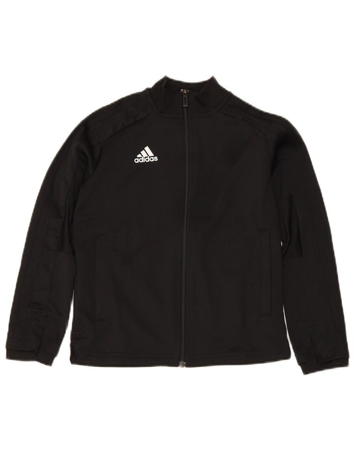 Giacca Top della tuta da ragazzo Adidas 7-8 anni in poliestere nero