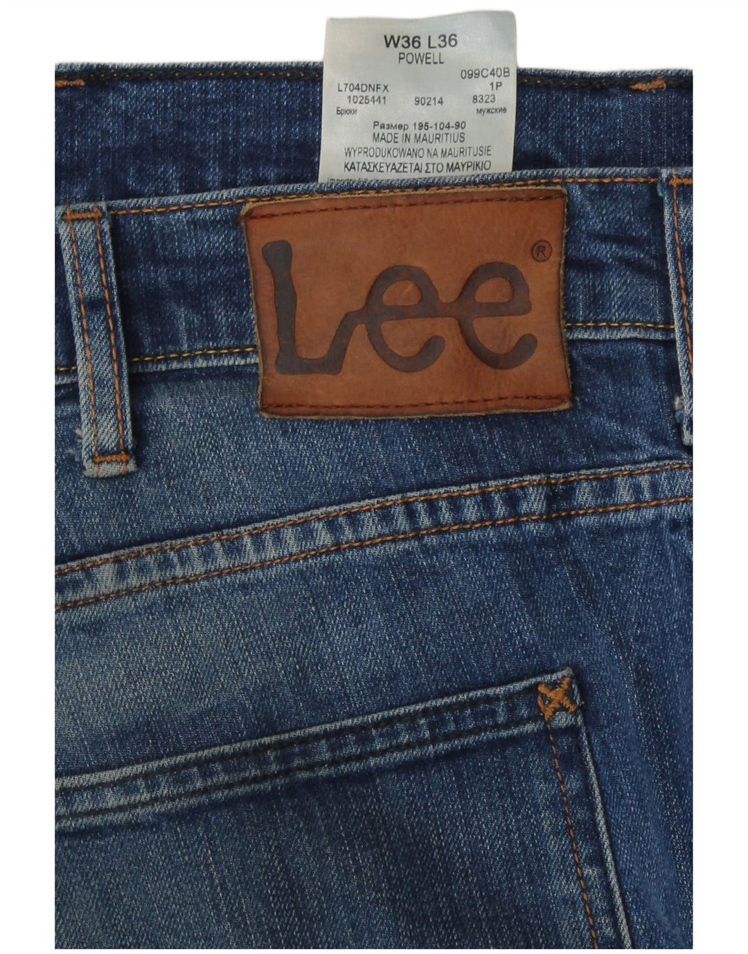 Jeans Lee Powell Slim da uomo W36 L36 in cotone blu