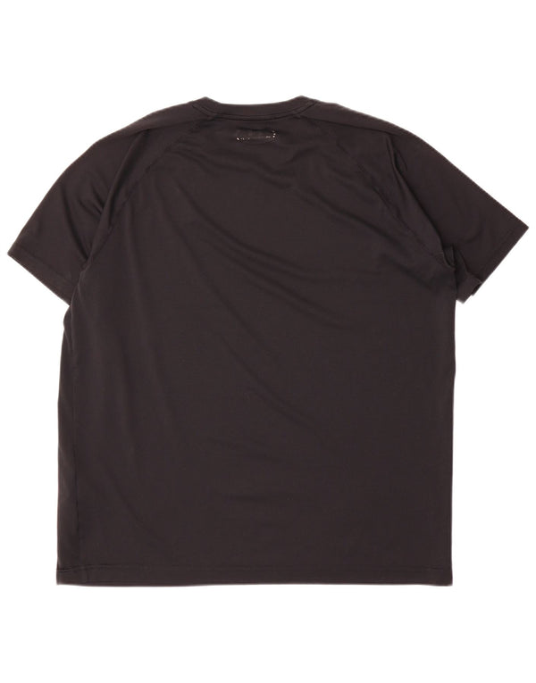 T-shirt grafica da uomo Under Armour Heat Gear Top grande in poliestere nero