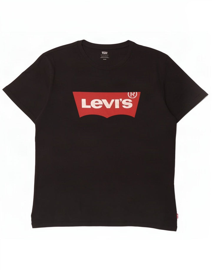 T-shirt grafica da uomo Levi's Top in cotone nero medio