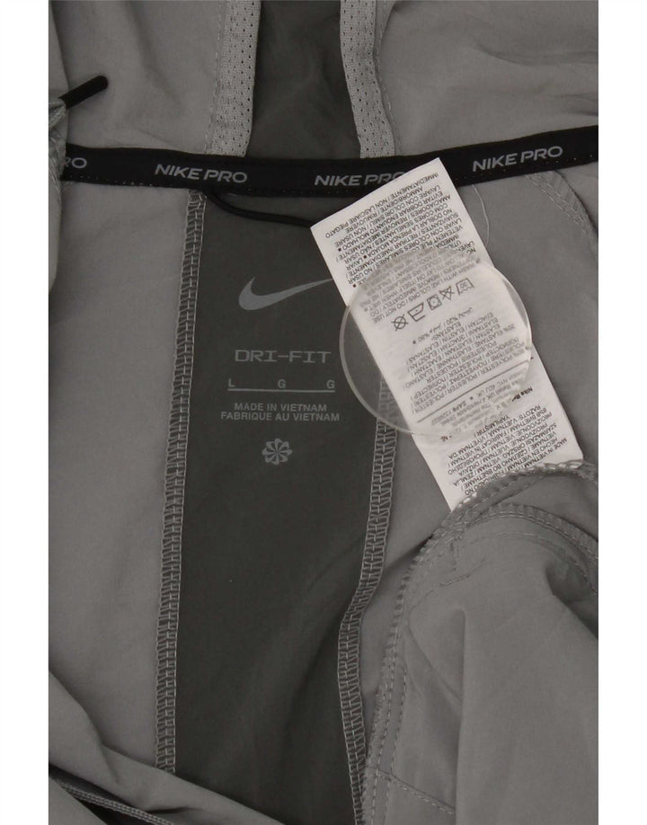 Giacca da tuta da uomo Nike Dri Fit con cappuccio, giacca grande, colore grigio
